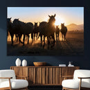 Horse Herd Wall Art Animal Canvas Print