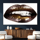 Close Up Lips Wall Art Canvas Print