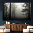 Misty Forest Wall Art Premium Canvas Print a Foggy and by MyGreatCanvas | Canvas Wall Art Prints | Photo Prints & Wall Decor