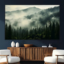Captivating Misty Forest Wall Art Premium Canvas Print a