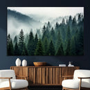 Captivating Misty Forest Wall Art Premium Canvas Print,