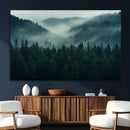 Captivating Misty Forest Wall Art Premium Canvas Print,