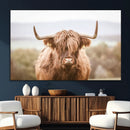 Scottish Serene Highland Cow Canvas Wall Art – Serene