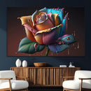 Abstract Rose Wall Art Canvas Print