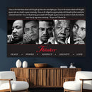 Thinker Quintet Canvas Wall Art – Martin, Obama, Malcolm X,