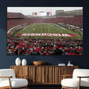 Wisconsin Badgers Team Print Canvas - Madison Camp Randall