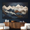 Mountain Wall Art – Modern Geometric Landscape Canvas Print,