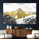 Gold Abstract Mountains Wall Art Print on Canvas, Nature