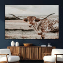 Texas Longhorn Canvas Wall Art Print – Majestic Western by MyGreatCanvas | Canvas Wall Art Prints | Photo Prints & Wall Decor