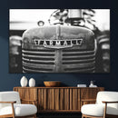 Vintage Farmall Tractor Wall Art Canvas Print, Rustic
