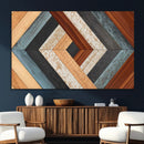 Geometric Wood Art Wall Decor Canvas Print, Rustic Wooden by MyGreatCanvas | Canvas Wall Art Prints | Photo Prints & Wall Decor