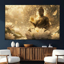 Golden Buddha Wall Art | Yoga Room Decor and Meditation Room by MyGreatCanvas | Canvas Wall Art Prints | Photo Prints & Wall Decor