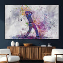 Watercolor Golf Swing Wall Art Canvas Print | Vibrant