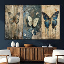 Butterfly Wall Art Trio | Vintage Butterfly Canvas Print | by MyGreatCanvas | Canvas Wall Art Prints | Photo Prints & Wall Decor