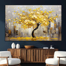Golden Tree Canvas Print | Abstract Wall Art for Modern