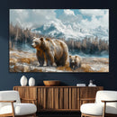 Bear and Baby Bear Wall Art Canvas Print