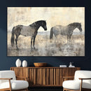 Vintage Horses Wall Art Canvas Print
