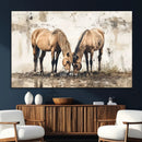 Vintage Horses Wall Art | Ready to Hang and Framed Triptych by MyGreatCanvas | Canvas Wall Art Prints | Photo Prints & Wall Decor