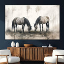 Chines Ink Style Vintage Horses Wall Art Canvas Print for by MyGreatCanvas | Canvas Wall Art Prints | Photo Prints & Wall Decor