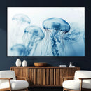 Blue Jellyfish Wall Art Canvas Print