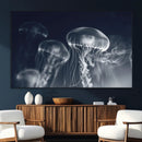 Jellyfish Wall Art Canvas Print, Modern Abstract Jellyfish