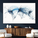 Flight Route Map Wall Art Canvas Print, Abstract Air Traffic