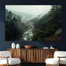 Misty Forest Wall Art | Ready to Hang and Framed | Tranquil by MyGreatCanvas | Canvas Wall Art Prints | Photo Prints & Wall Decor