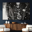 Winter Horse Snow Wall Art Canvas Print