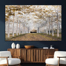 Forest Grove Wall Art | Serene Pathway Canvas Print | Ready