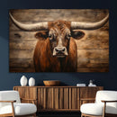 Longhorn Bull Wall Art | Canvas Print | Ready to Hang | by MyGreatCanvas | Canvas Wall Art Prints | Photo Prints & Wall Decor