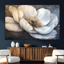 White Magnolia Flower Wall Art Canvas Print | Abstract