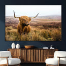 Scottish Highland Cow Canvas Wall Art – Rustic Farmhouse