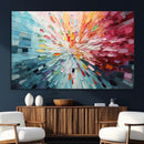 Radiant Bloom Abstract Floral Wall Art Canvas Print -
