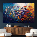 Vibrant Abstract Fish Swarm Art – Colorful Fish Inspired