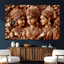 Indian Woman Statue Wall Art Canvas Print
