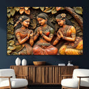 Indian Woman Statue Wall Art Canvas Print