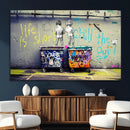 Banksy Life is Short Wall Art - Iconic Graffiti Art on by MyGreatCanvas | Canvas Wall Art Prints | Photo Prints & Wall Decor