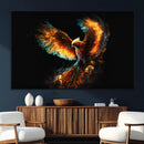 Fiery Phoenix Canvas Print | Ready to Hang Wall Art | Bold