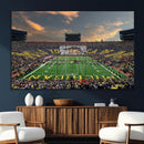 University of Michigan Wolverines Print Canvas, Football