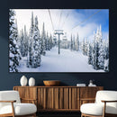 Winter Ski Lift Wall Art Print - Landscape Wall Art | Snowy