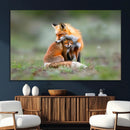 Heartwarming Fox and Baby Cub Wall Art | Ready to Hang