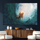 Powerful Jesus Canvas Print - Hand of Salvation,