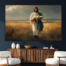 Jesus Shepherd Wall Art | Ready to Hang Triptych Canvas of