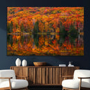 Fall Foliage Wall Art - Autumn Reflection Canvas Print,