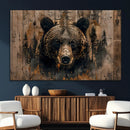 Rustic Grizzly 399 Wall Art | Triptych Canvas Print | Rustic by MyGreatCanvas | Canvas Wall Art Prints | Photo Prints & Wall Decor