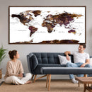World Map Canvas Print – Detailed Map of the World Wall Art