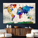 World Map Canvas Print – Framed Travel Map Wall Art for by MyGreatCanvas | Canvas Wall Art Prints | Photo Prints & Wall Decor