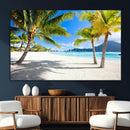 Blue Beach and Sea Wall Art Canvas Print by MyGreatCanvas | Canvas Wall Art Prints | Photo Prints & Wall Decor