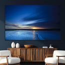Blue Sunset Ocean Canvas Wall Art Print – Serene Coastal by MyGreatCanvas | Canvas Wall Art Prints | Photo Prints & Wall Decor