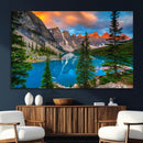 Canadian Rockies Moraine Lake Wall Art Canvas Print, Pine